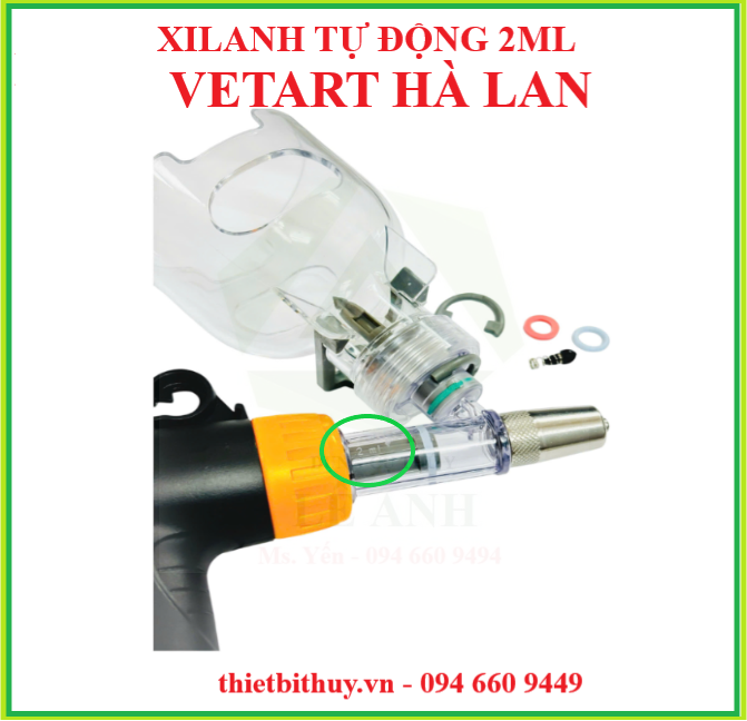 XILANH TIÊM HEO GẮN CHAI - BƠM TIÊM VETART 2ML